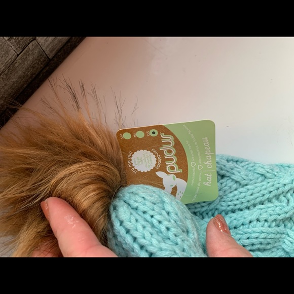 Pudus Mint Cable Knit Toque- NWT - Picture 3 of 5